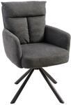 riess-ambiente Stuhl BIG GEORGE - drehbar Retro grau mit Armlehnen und