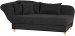 Max Winzer Selma Recamiere mit Armteil links klappbar schwarz