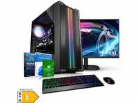 PC Set Gaming mit 23.8 Zoll TFT Speed V AMD Ryzen 5 5500, 16GB DDR4, NVIDIA RTX 3050
