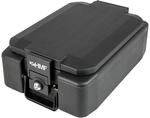 HMF Feuerfeste Geldkassette, DIN A4, 41 x 28 x 15,5 cm, Schwarz