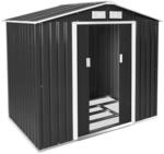 tectake&reg; Gartenhaus mit Satteldach, aus Stahl, praktische Schiebet&uuml;r, 214 x 130 x