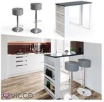 VICCO Bartisch Bartresen Stehtisch Tisch Tresentisch Bistrotisch Wei&szlig; Anthrazit