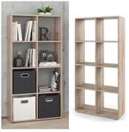 VICCO Raumteiler SCUTUM 8 F&auml;cher Eiche Sonoma - B&uuml;cherregal Wandregal Standregal