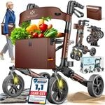 KESSER&reg; Leichtgewicht Rollator faltbar mit Sitz, Griff, Tasche, schmal f&uuml;r Senioren