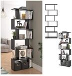 VICCO Raumteiler LEVIO 6 F&auml;cher Schwarz B&uuml;cherregal Standregal Aktenregal Hochregal