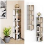 Vicco Eckregal Lio sonoma-wei&szlig; Standregal B&uuml;cherregal Wandregal Raumteiler 5 Ebenen