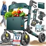 KESSER&reg; Leichtgewicht Rollator faltbar mit Sitz, Griff, Tasche, schmal f&uuml;r...