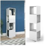 Vicco Drehregal XXL Regal Ordnerregal B&uuml;roregal Standregal Akten Schrank Wei&szlig;