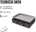 Grillf&uuml;rst Plancha Grill - 2 Brenner mit insgesamt 7 kW und Edelstahl Plancha