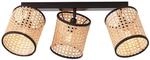 BRILLIANT Lampe, Wiley Spotbalken 3flg holz hell/schwarz, 3x D45, E14, 60W, K&ouml;pfe