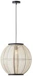 BRILLIANT Lampe, Tanah Pendelleuchte 47cm schwarz/natur, 1x A60, E27, 42W, Kabel