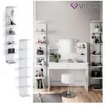 Vicco Wandregal Standregal B&uuml;cherregal Paolo 2er Set Wei&szlig; 7 Ablagen Schminktisch
