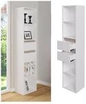 Vicco B&uuml;cherregal Robert Wandregal Kinderschrank B&uuml;roregal Regal Schrank Wei&szlig;