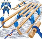 KESSER&reg; Holzschlitten Premium Schlitten faltbar Kinder Faltschlitten Kinderschlitten