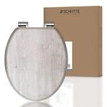 Sch&uuml;tte MDF WC-Sitz LIGHT WOOD, Toilettendeckel mit Absenkautomatik Motiv