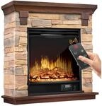 KESSER&reg; Elektrokamin Standkamin - Kamin elektrisch mit LED 3D-Flammeneffekt, Mit