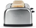 H.Koenig 4-Scheiben-Toaster TOAS14 Toastkammern, Vintage, Edelstahl, 7 Positionen,
