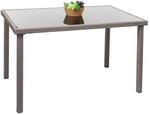 Poly-Rattan Tisch MCW-G19, Gartentisch Balkontisch, 120x75cm ~ grau