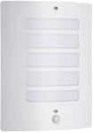BRILLIANT Lampe Todd Au&szlig;enwandleuchte Bewegungsmelder wei&szlig; 1x A60, E27, 60W,