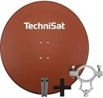 TechniSat SATMAN 850 PLUS 85cm Sat-Antenne mit 40mm LNB-Halteschelle rot