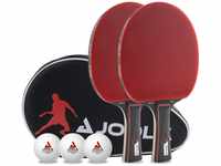 JOOLA Set Duo Pro mit 2 Tischtennisschlägern, 3 Tischtennisbällen und einer Tasche