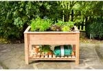 Westmann Holz Hochbeet Stelzenhochbeet inkl. Ablage natur 120x65x75 cm