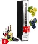 Vinovilla 7 Built-in Uno Quartz Einbau-Weink&uuml;hlschrank Wei&szlig;es Glas Wei&szlig;