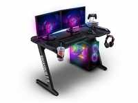 Elite Gaming-Tisch ROCKSOLID 2.0, Schreibtisch mit RGB-Beleuchtung, Carbon,
