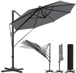 KESSER&reg; Sonnenschirm Ampelschirm SUN Rund XL &Oslash;330 cm Inkl. Windschtzseile &