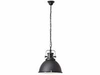 BRILLIANT Lampe Jesper Pendelleuchte 38cm Glas schwarz 1x A60, E27, 60W, geeignet