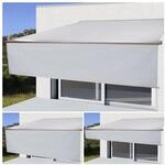 Elektrische Kassetten-Markise H124, Vollkassette, 4x3m ausfahrbarer Volant ~...
