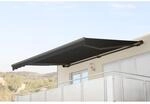 Elektrische Kassetten-Markise H123, Vollkassette Volant 4,5x3m ~ Polyester Anthrazit,
