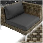 tectake&reg; Modulares Aluminium Rattanset, linkes Eckelement, hochwertiges Geflecht, 89