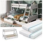 VitaliSpa Hochbett Kinderbett Spielbett Everest Wei&szlig; modern 120x200 Massivholz