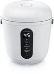 Arendo Reiskocher digital 0,8L mit Messbecher & Reisl&ouml;ffel, 2 Kochprogramme,