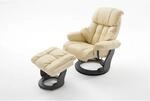 iNNoSeat by MCA + CALGARY Relaxer mit Hocker - versch. Farben - Creme/Schwarz