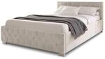 Juskys Polsterbett Nizza 120x200 cm - Lattenrost, Stauraum & LEDs - Samtbezug mit