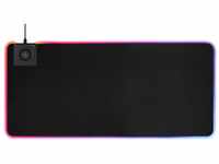 Deltaco GAMING RGB Mauspad kabelloses Laden extra breit leicht zu reinigen