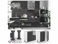 VICCO Spülenunterschrank 80 cm Anthrazit Küchenzeile Unterschrank Fame