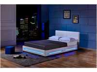 HOME DELUXE LED Bett Asteroid 140 x 200, Weiß