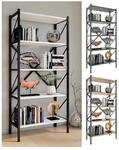 VCM Holz Metall Aufbewahrung Stand Regal B&uuml;cherregal Deko B&uuml;cher Standregal Insasi