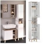 Vicco Hochschrank Badschrank Regalschrank Senyo Sonoma/Wei&szlig; Badezimmer Badm&ouml;bel