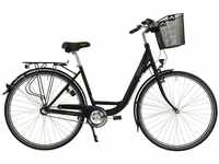 HAWK City Wave Premium Plus Black Damen 26 Zoll - Fahrrad mit 3-Gang Shimano