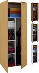 VCM Holz-Besenschrank 6 F&auml;cher Ma&szlig;e ca. B. 70 x H. 178 x T. 40 cm 