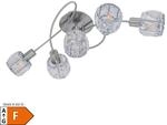 N&auml;ve 5er LED Deckenleuchte "JOSEFA" L: 61cm stahl blank