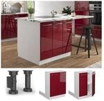 Vicco Regalinselunterschrank K&uuml;chenschrank K&uuml;chenm&ouml;bel Fame-Line Wei&szlig; Bordeaux