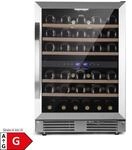 Vinovilla 50 Duo Zweizonen-Weink&uuml;hlschrank 53l 17 Fl. 3-Farben Glast&uuml;r Edelstahl 2