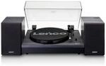 Lenco LS-301BK Bluetooth Plattenspieler mit zwei externen Lautsprechern Schwarz