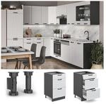 Vicco Schubunterschrank 50 cm FAME Line K&uuml;chenschrank K&uuml;chenzeile Landhaus Wei&szlig;