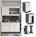 VICCO Schubunterschrank 60 cm Wei&szlig; Hochglanz K&uuml;chenschrank H&auml;ngeschrank